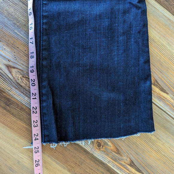Pilcro and the Letterpress Dark Denim Cropped Flared Slim Jeans Size 29 - Picture 14 of 14
